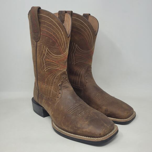 Ariat Other - Ariat Boots Mens 8EE Brown Leather Sport Wide Square Toe Cowboy Western 10010963